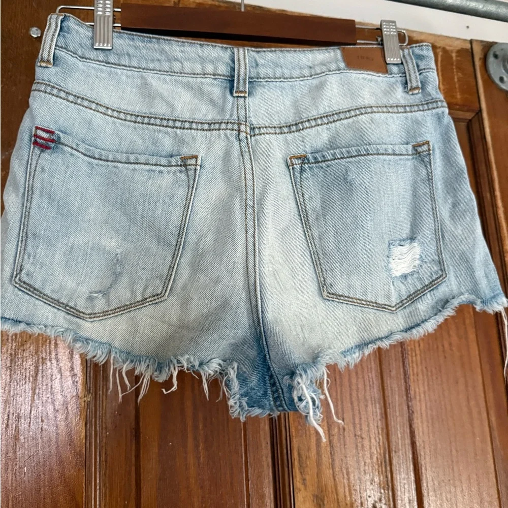 Urban Outfitters BDG Blue Distressed Jean Shorts - Picture 2 of 5